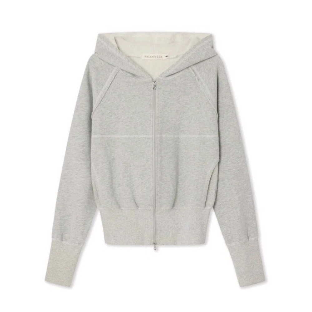 Mais X Frida Chloe Hoodie Full Zip Sweatshirt Women's Size Small Gray